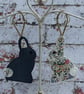 Two Rabbit Decorations One in Liberty Fabric and One in Denim Fabric - Image 4