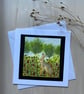 Hand painted hare card - Image 2