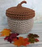 Acorn basket, home decor, storage container, new home gift, recycled,  - Image 1