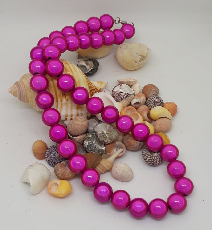 NL16 - Pink miracle bead necklace