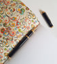 Red Leather Journal, Hand Bound with Ceramic Button , Art Journal, A5 size - Image 6