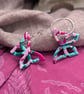 Flying butterfly polymer dangle earrings - Image 2