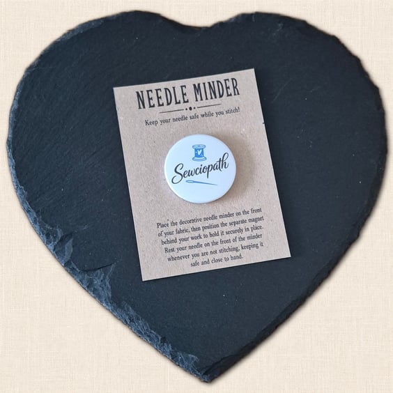 Sewciopath Needle Minder - Cross Stitch and Embroidery Accessory