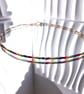 Rainbow Seed Bead Choker Necklace Minimalist Multi-Coloured Jewellery - Image 2