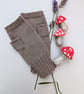 Bee Knitted Fingerless Gloves made in merino wool - Image 4