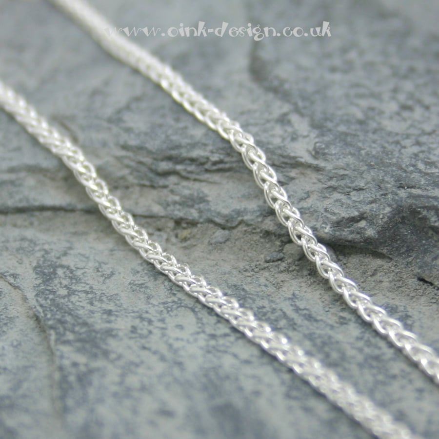 Sterling silver spiga chain 20", 22" or 24"