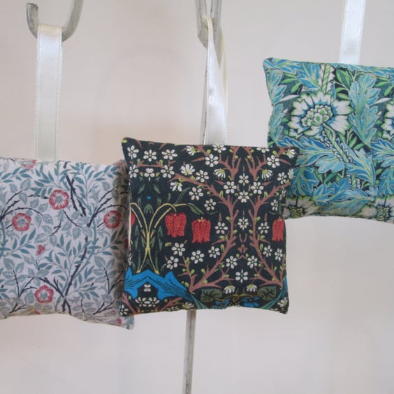 Set of three lavender bags using William Morris fabric 