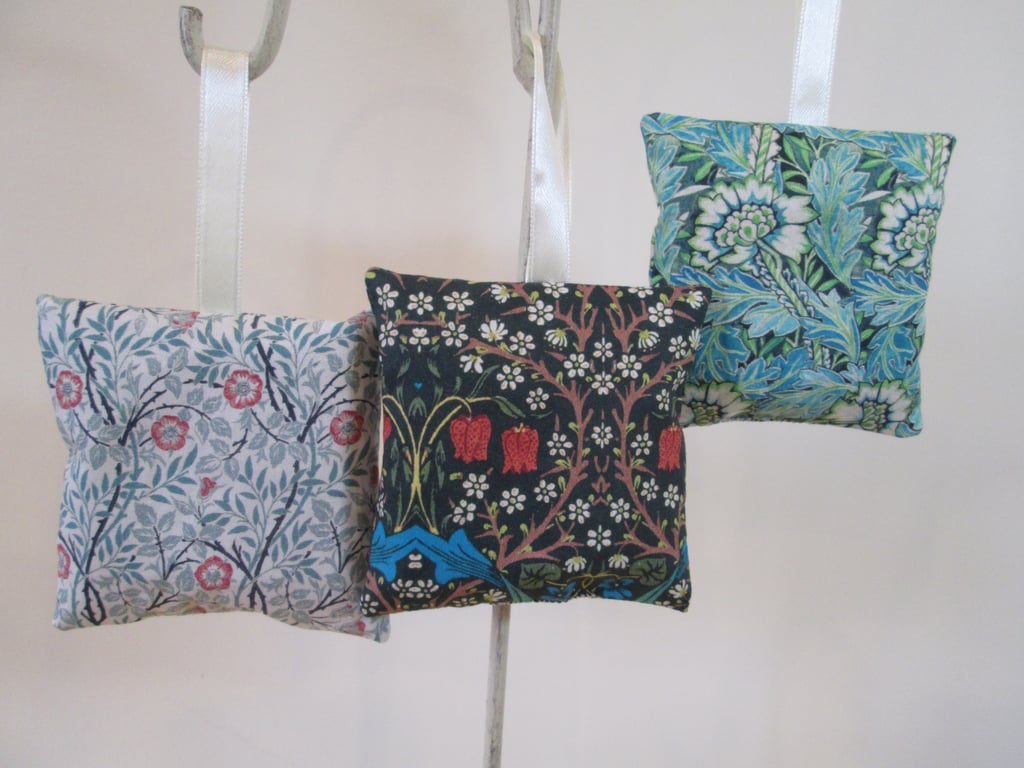 Set of three lavender bags using William Morris fabric 