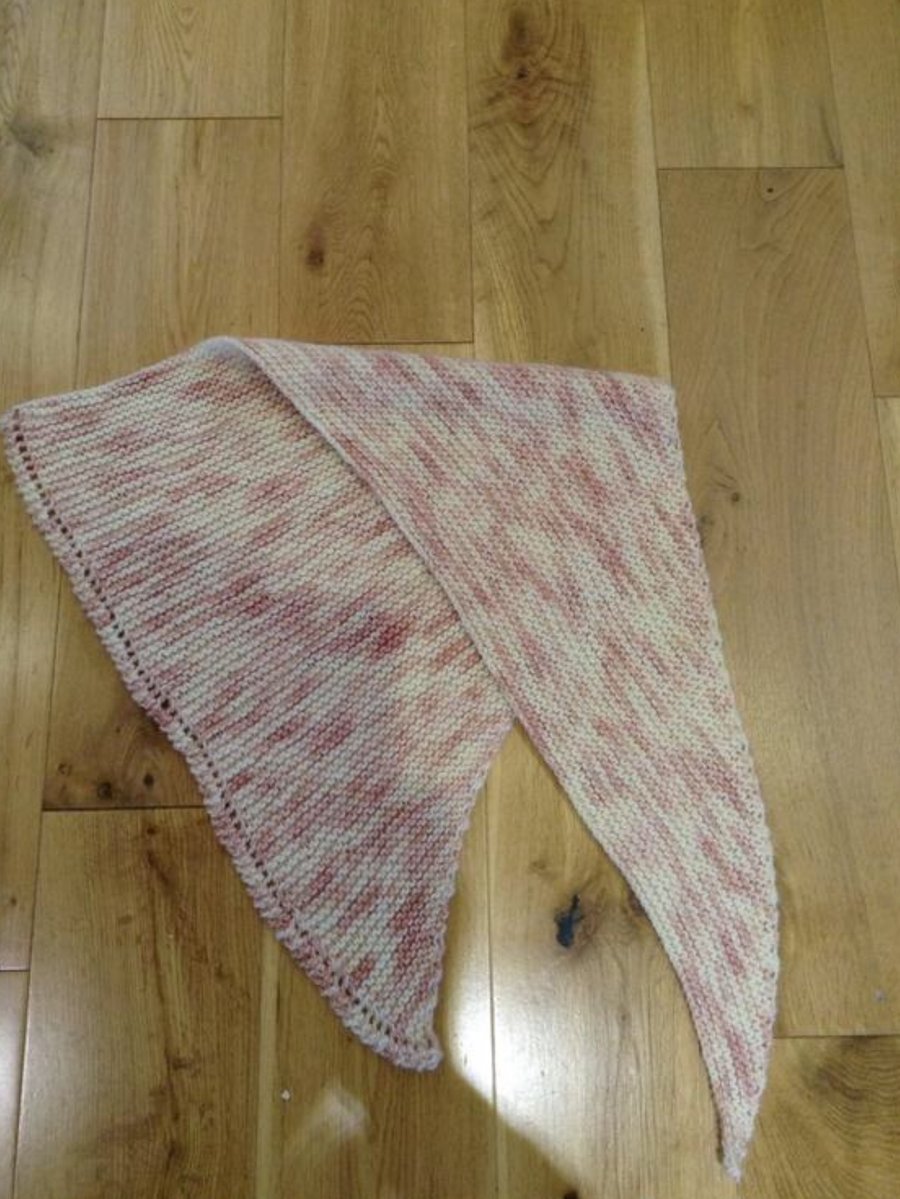 Triangular Scarf Shawl Pink