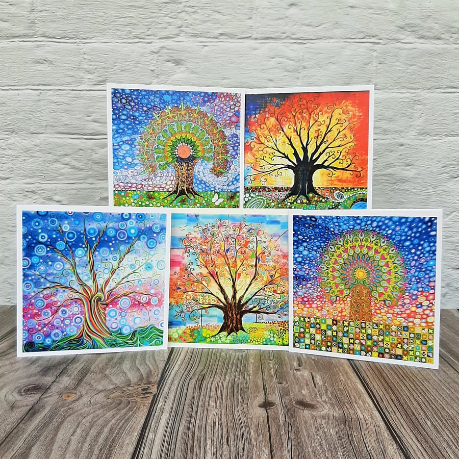 Tree of Life Birthday or Easter Card Pack of 5