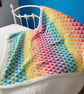 The Over the Rainbow Hearts Crocheted Blanket