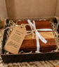 Handmade wooden coasters. Sapele & Ash, gift boxed. 