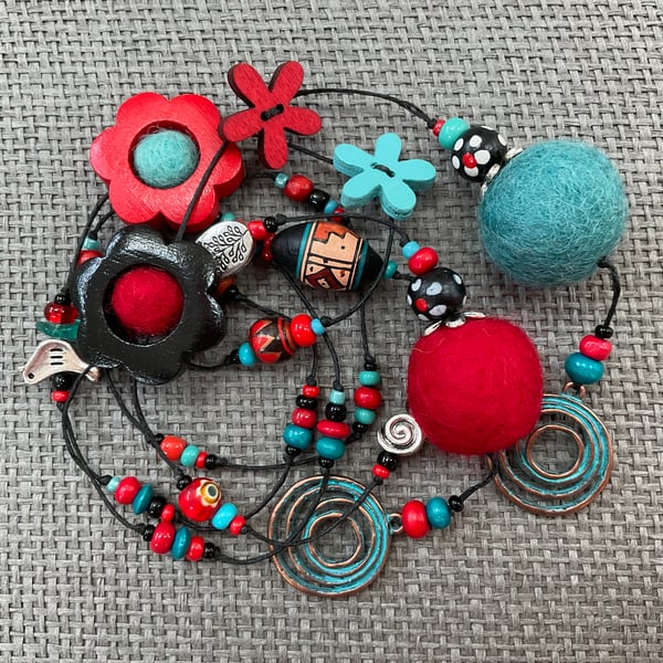 “Mexico” lariat necklace