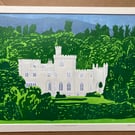 Killymoon Castle Linoprint Cookstown County Tyrone Northern Ireland Art