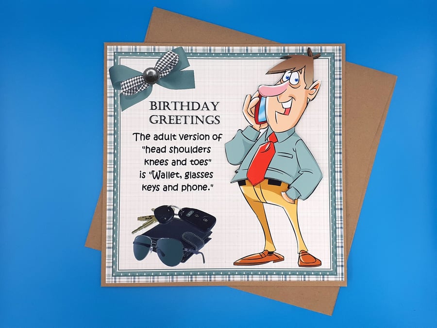 Funny Birthday Card - Father, Son, Brother, Grandfather, Father in Law