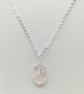 Handcrafted Wire Wrapped Rose Quartz,Minimalist,Single Bead pendant,gift for her - Image 1