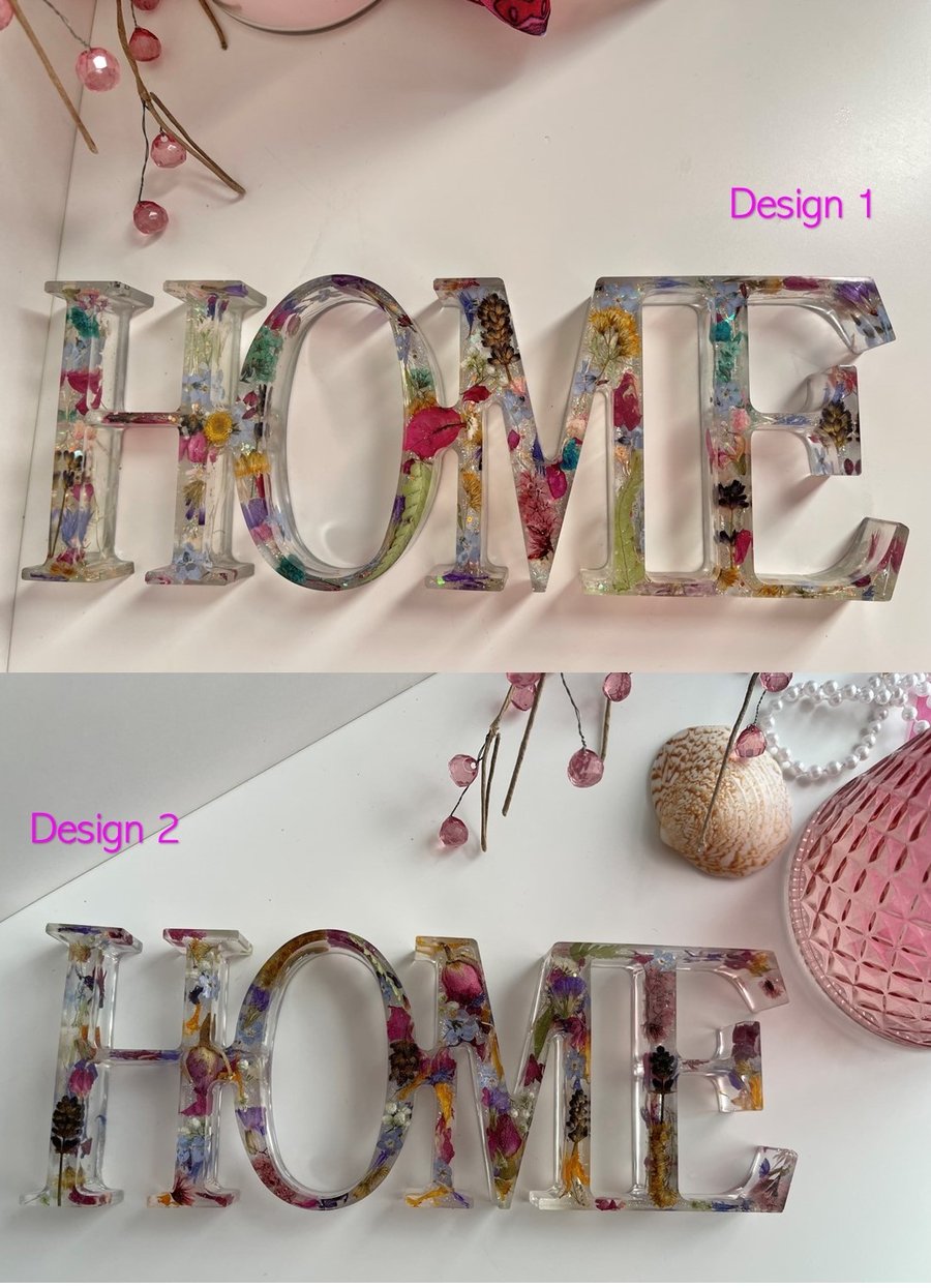 Beautiful Floral Resin Home Sign interior Decor ornament FREE DELIVERY