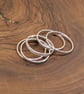 Hammered Sterling Silver Stacking Ring: Skinny Midi Ring - Image 6