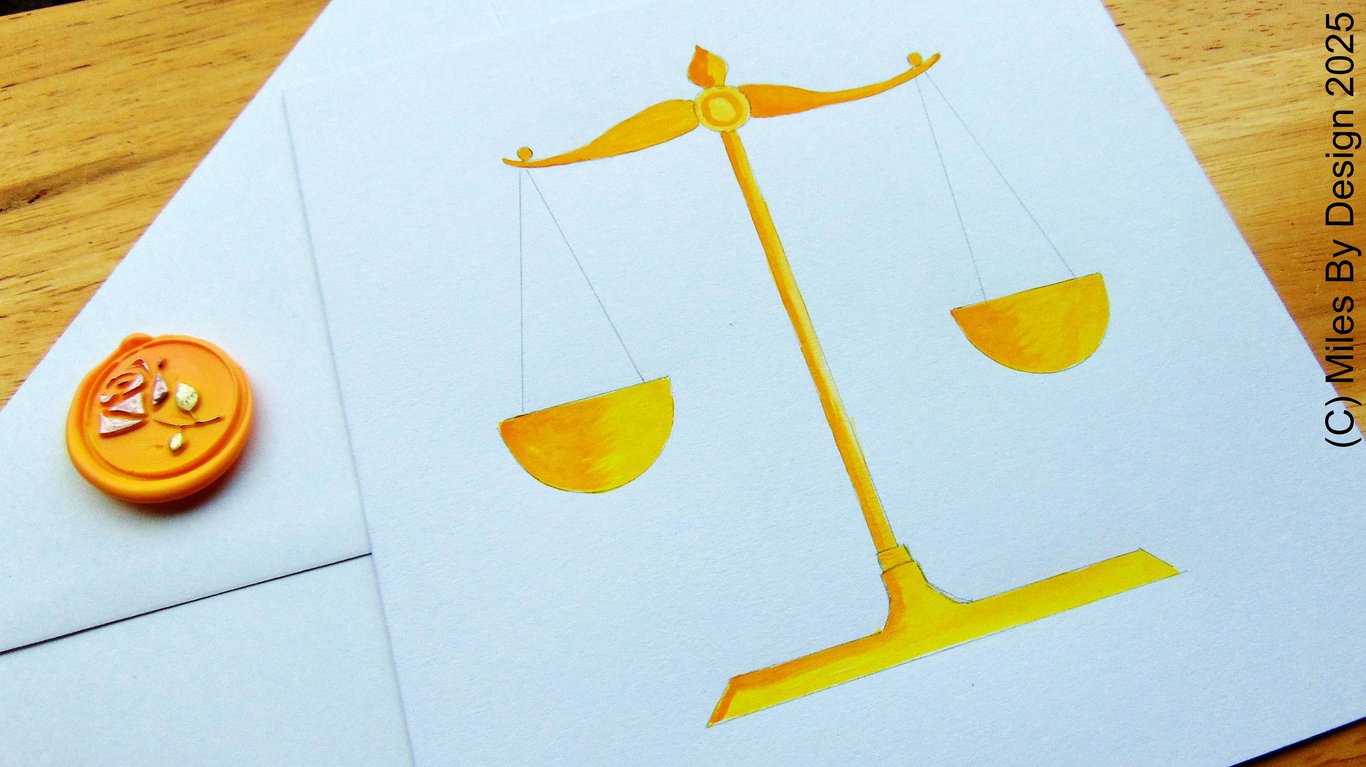 Libra Horoscope Greetings Card With Wax Seal