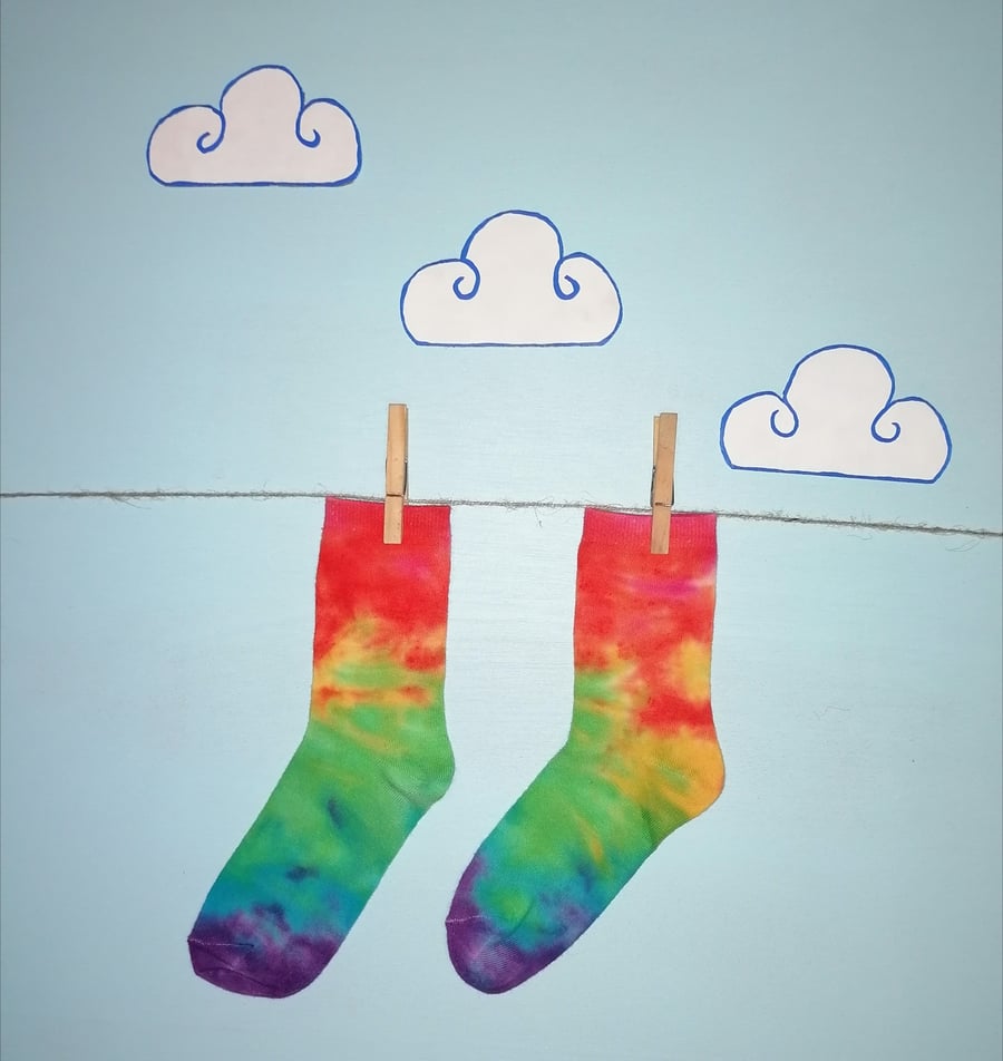 Children's tie dye socks - size 12. 5 - 3.5 