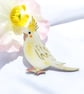 Hand-painted Bird Brooch - Image 2
