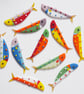 Fused Glass Polka Dot Fish Hanging Decoration