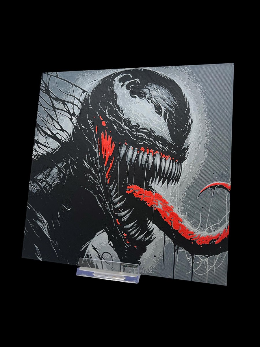 Venom 3D Printed Fan, Wall Art