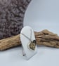 Heart Shaped Leaves, Cogs and Runes Resin Pendant - Image 3