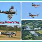 War Planes Father's Day A5 Greeting Card 