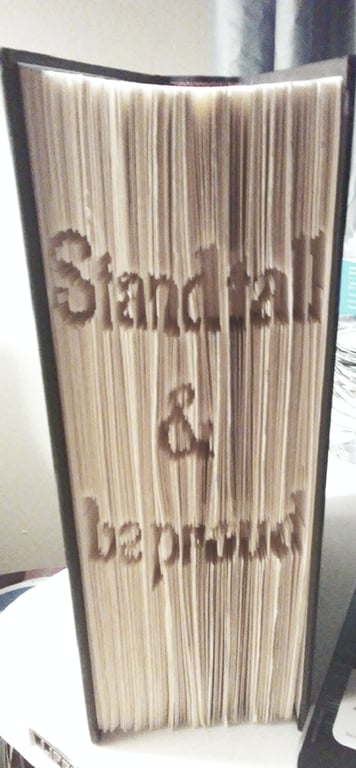 Stand tall & be proud CUT & FOLD Book Folding Pattern - EMAILED PDF PATTERN