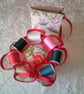 Needlecase and Cotton Reel Pin Cushion Set with Meadow Flowers