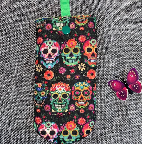 Day of the Dead Style Glasses case