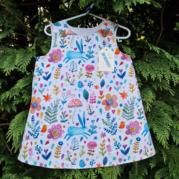 Age: 2-3yr Large Bunny and Flower dress. 