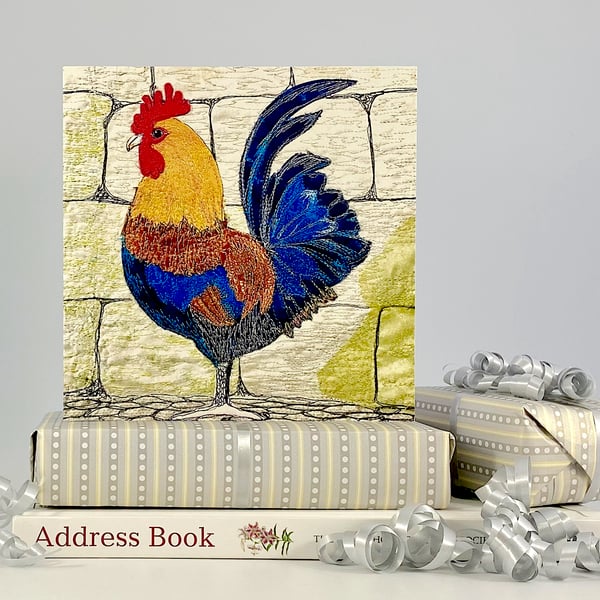 Chicken birthday card - birthday easter rooster