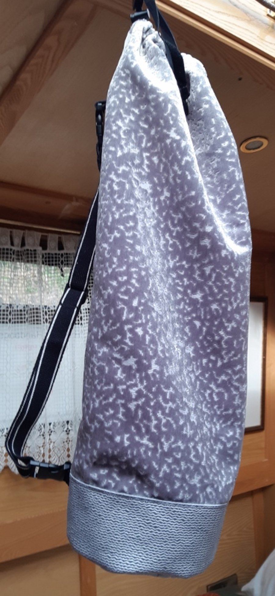 Silver grey yoga mat bag