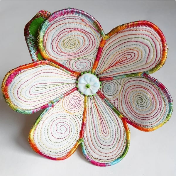 Textile Art Flower