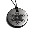 Shungite Pendant MERKABA Necklace - EMF Protection & Healing