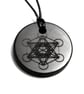 Shungite Pendant MERKABA Necklace - EMF Protection & Healing