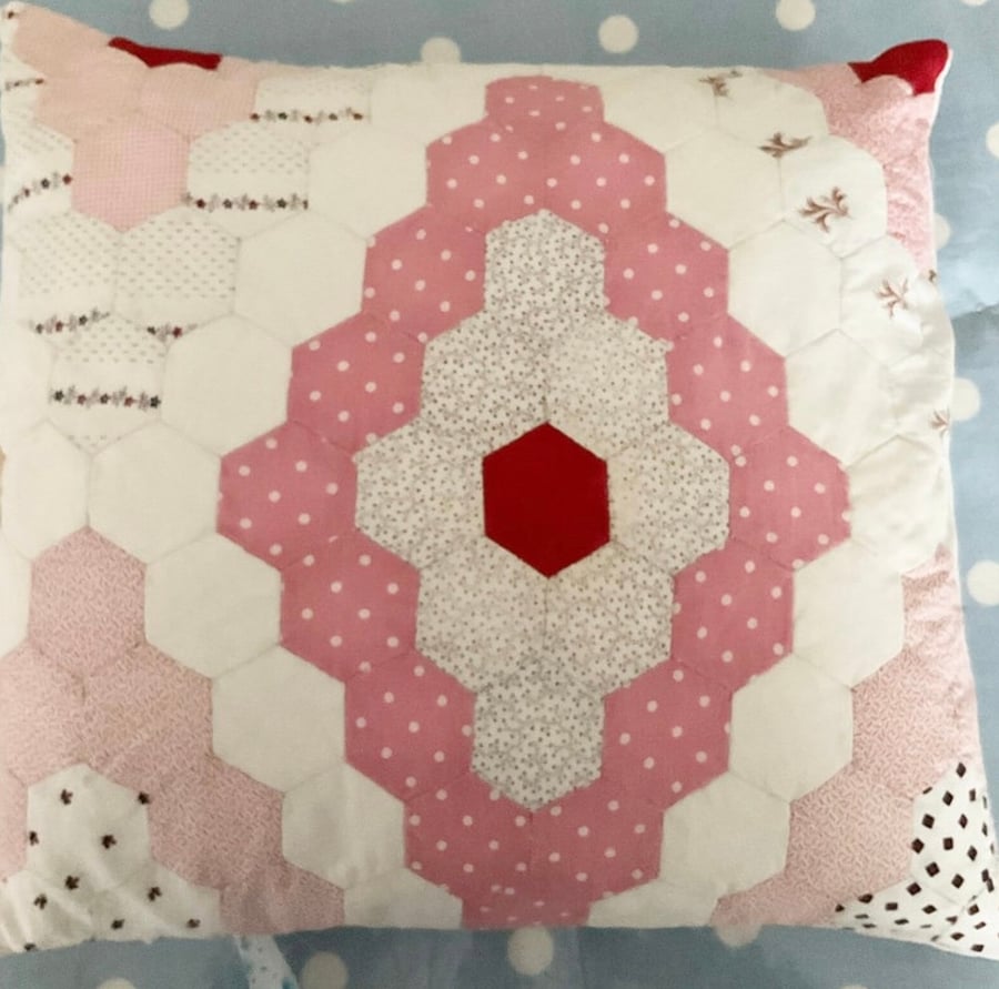 Hexagon Patchwork  Cushion 