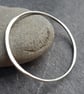 Forged silver bangle, Contemporary hallmarked bracelet - Image 1