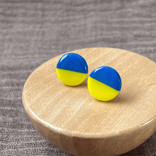 Ukraine earrings, all proceeds donated to support Ukraine. Slava Ukraini!