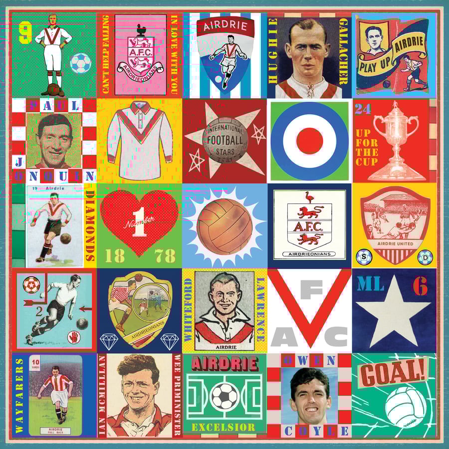 Airdrieonians Pop Art Football Print