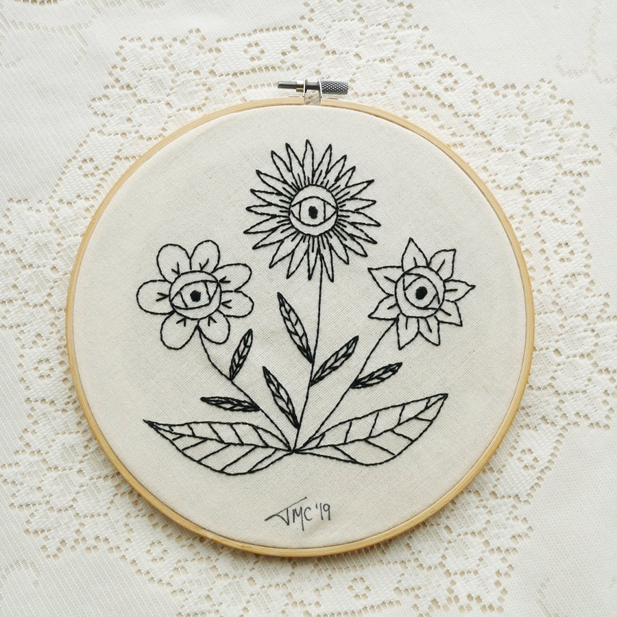 Me, Myself and Eye - Original Embroidery Artwork