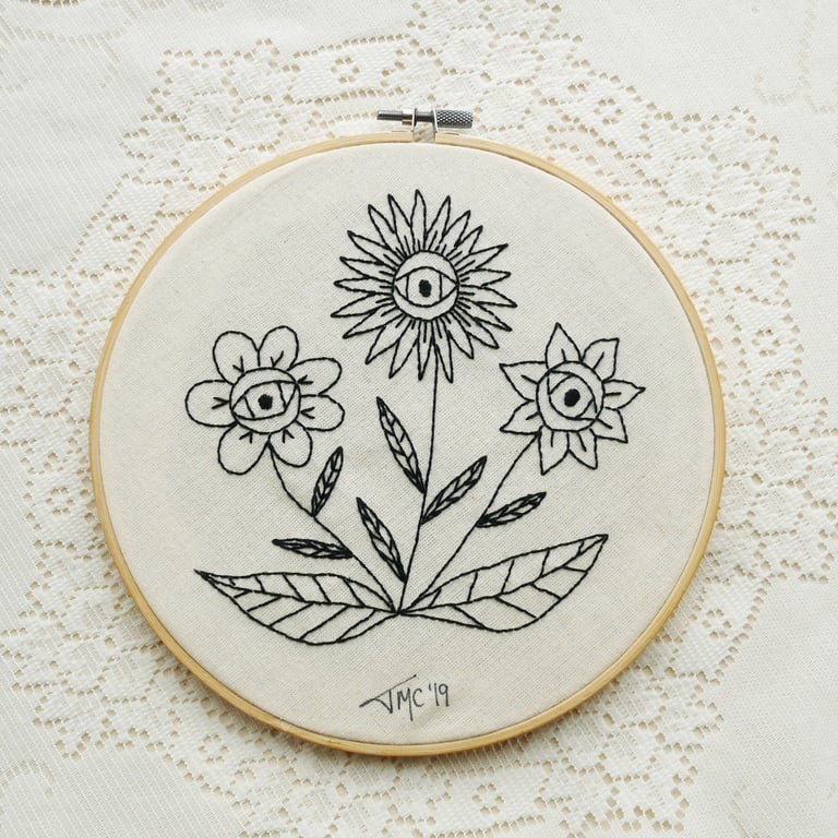 Me, Myself and Eye - Original Embroidery Artwork
