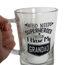 Father's Day Granddad Beer Glass Tankard Gift Birthday Christmas
