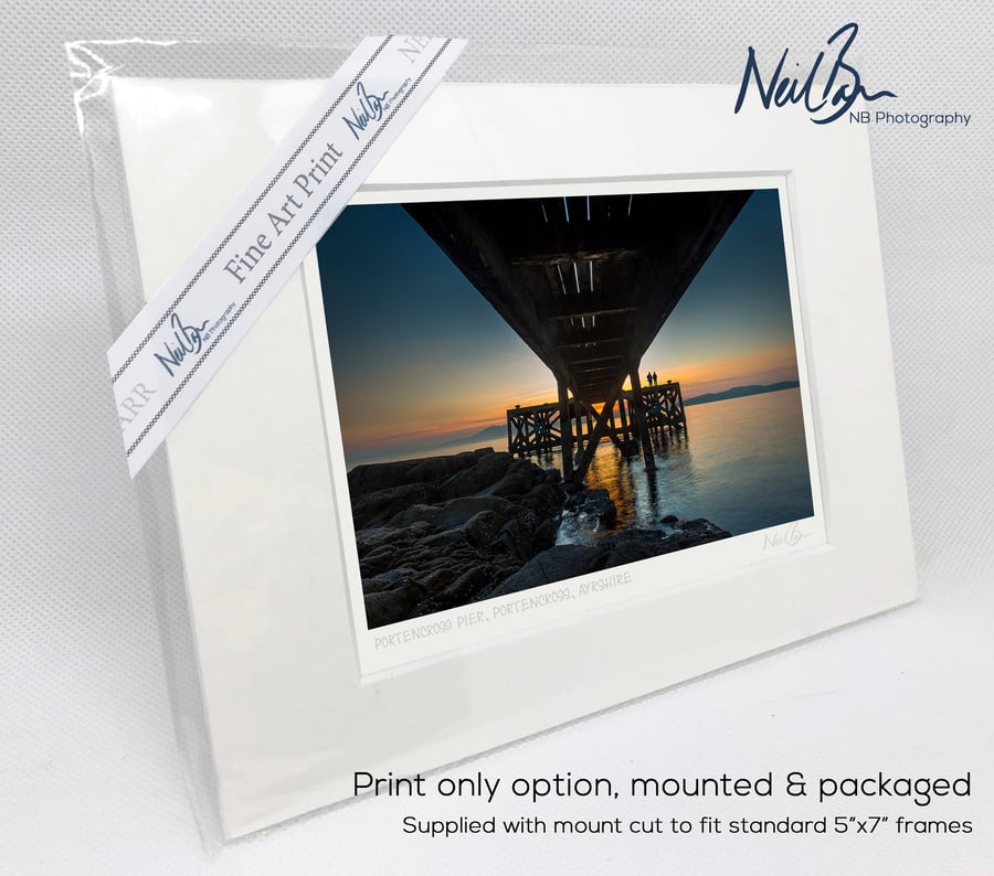 Portencross Pier Ayrshire Scotland - A6 (7" x 5") Unframed Print