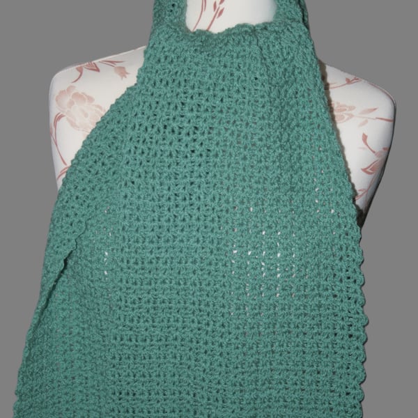 Pretty Eucalyptus Shade - Crochet Scarf