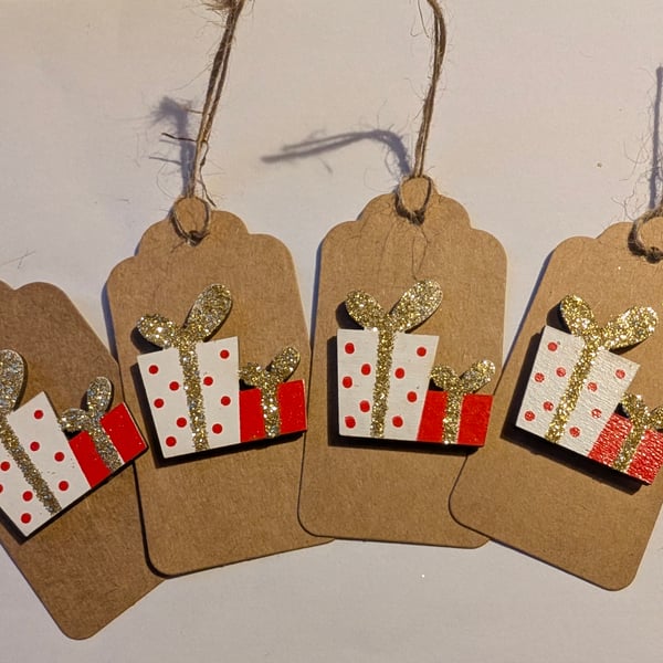 Homemade Christmas gift tags pack - presents