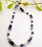 Turquoise and Purple Imperial Jasper Necklace - Image 1