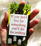 Handmade Fused Glass Live For Something Or Die For Nothing Hanging Picture - Image 7